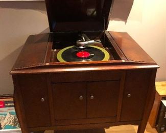 Ancient record player console