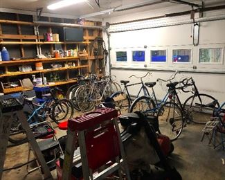 Garage of tools and bicycles--how can you resist? I can't!