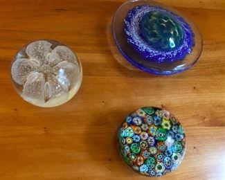 SOLD. paperweights made from man-of-wars that turned to glass after unwisely casting their eyes upon Cher