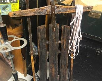 Sled made of wood from the original Cross