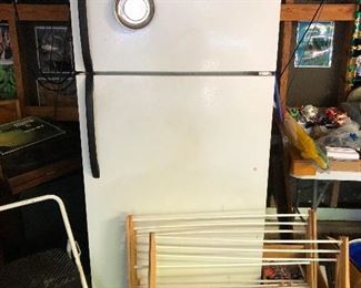 80s refrigerator that works PERFECTLY fine! Don't discount a girl from the 80s!