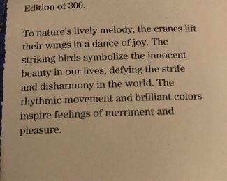 JOY serigraph, inspiring "feelings of merriment and pleasure"