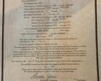 certificate of authenticity