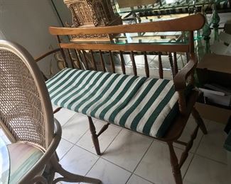 Wood Bench (with cushion) $ 110.00