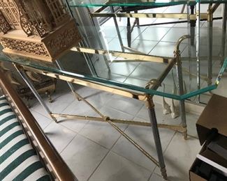 Glass top foyer table $ 110.00