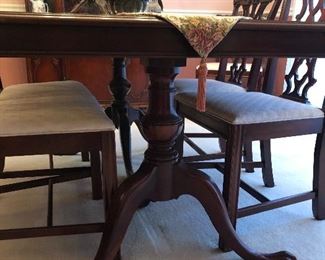 Two pedestal dining table
