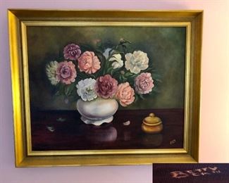 Oil on canvas painting, signed