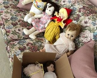 Handmade and store brought dolls