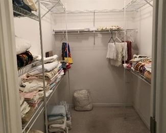 Linens, table cloths, bedspreads, sheets, towels etc.