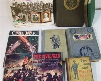 10 Military War books covering the Civil War through the Spanish American War, various authors.
