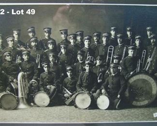 C/1915 Michigan National Guard Marching Band photo, Grand Rapids Battalion , 27x20"h.
