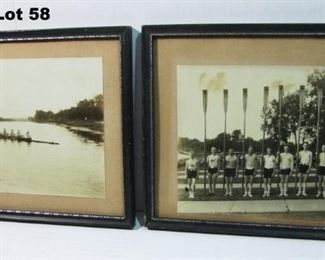 2-C/1920's large photos of Grand Rapids, Rowing Team, framed, both measure 12x10 1/2"h.

