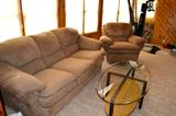Beautiful microfiber couch and chair