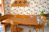 Catholic style church table.  The table bench itself was reconstructed from a church's pews.