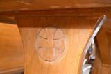 Beautiful cross embellishments added to the table for flair