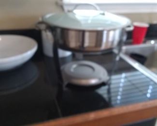 Heated buffet silver plated 