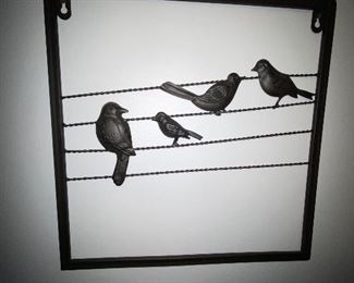 METAL BIRDS WALL ART