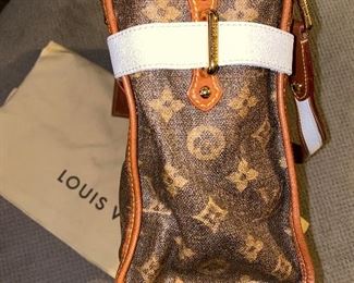 AUTHENTIC LOUIS VUITTON MONOGRAM TISSE SAC RAYURE PM TOTE GREAT CONDITION