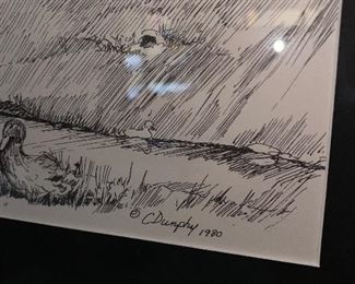 FRAMED LITHOGRAPH BY C. DUNPHY