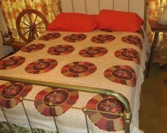 ANTIQUE IRON BED.