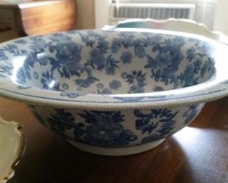 blue white bowl