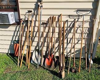 Large variety of yard tools 