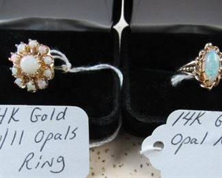 14K Gold & Opal Rings