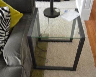 Saber Modernist Glass End Table (MSRP $449)