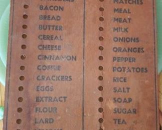 1940s vantage mammy grocery list Black americana