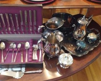 Lots of beautiful Silver Plate and some Sterling