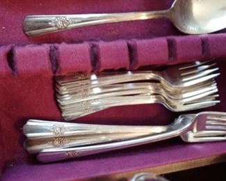 Beautiful set of silver plate flatware