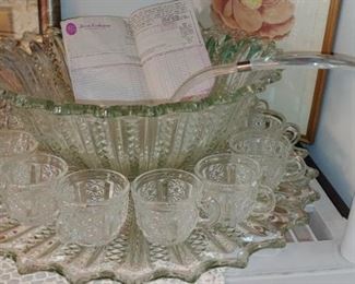 Fabulous large Tiara punch bowl and all the Cubs we have the original box and paperwork