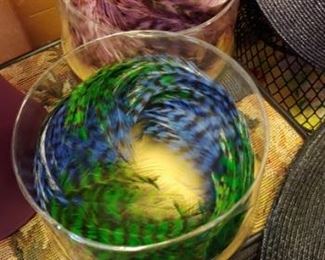 Beautiful feather hats in original box