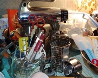 Great cookware a collectible Sunbeam mixer and more