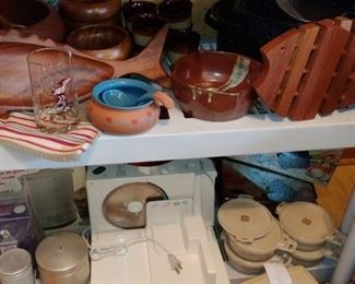 Teak wood serving dishes