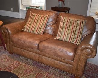 Hancock & Moore leather loveseat
