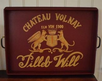 Painted wine tray