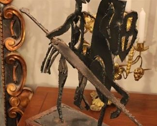 Welded metal Don Quixote