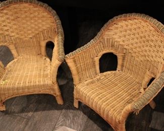 Kids wicker chairs