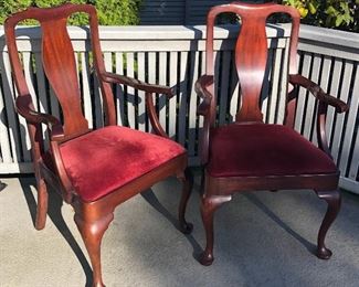 Pair of Henkel Harris dining chairs with arms