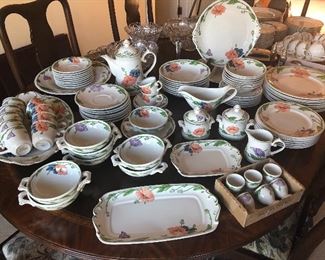Huge set of Villeroy & Boch “Amapola” china. Service for 7+ with lots of serving pieces & extras, even egg cups & bouillons (pieces priced individually)
