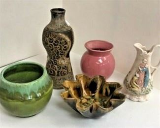 DG23: FIVE pieces Southern pottery-FL, OK, GA, AL, AR LOCAL PICKUP https://www.ebay.com/itm/123960420669