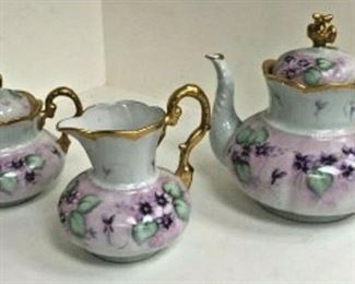 DG44: Nice three piece hand painted tea set LOCAL PICKUP (50-75) N https://www.ebay.com/itm/123960413445