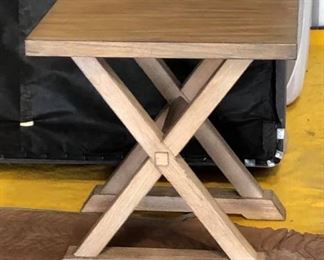 JN320: Tan X Pattern End Table Local Pickup https://www.ebay.com/itm/123942361606