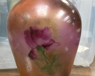 LAN599: Hand Painted Milk Glass Vase https://www.ebay.com/itm/123960408642