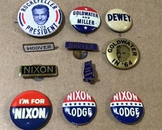 ONLY A SMALL GROUP OF POLITICAL BUTTONS FOR SALE