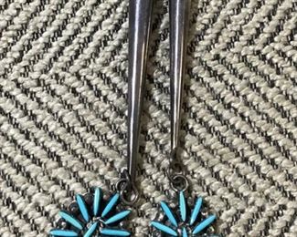 ONE OF 20 BEAUTIFUL TURQUOISE BOLO TIES FROM THE SOUTHWEST