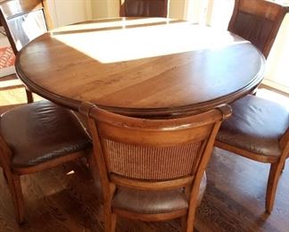 Handcrafted kitchen table and chairs; hand crafted by Mennonites.