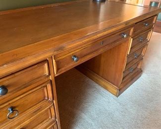 Desk by Sligh with leather accent top