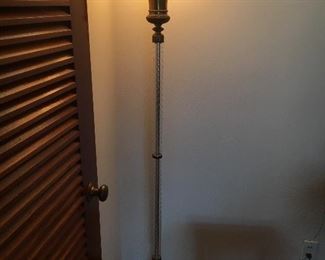 Vintage Custard glass And Crystal standing lamp
